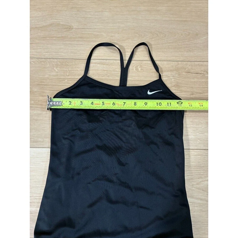 Nike Youth Girls' Black Swimsuit with Thin Straps, Size L (12-13 YRS)